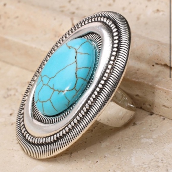 Oversized Boho Oval Ring - Picture 2 of 6